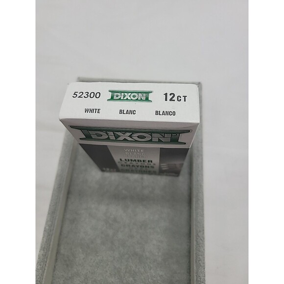 DIXON LUMBER CRAYONS 12 PACK WHITE #52300 HEX SHAPE FAST SHIPPING!!! 8547648 - Picture 3 of 7